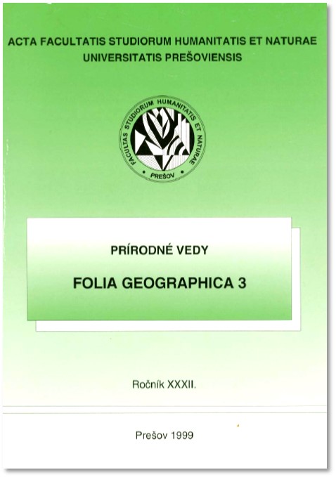 Folia Geographica Cover